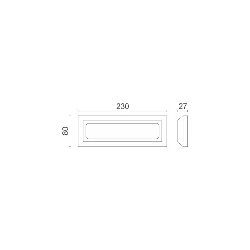 Spotlight Επιτοίχιο Led Φωτιστικό 3W 4000K Γκρι (5914)