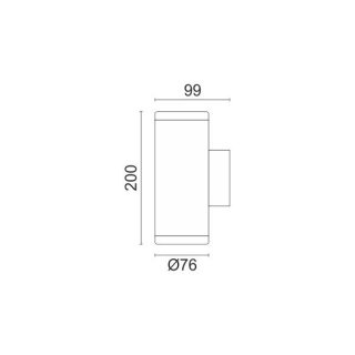 Spotlight Επιτοίχιο Led Φωτιστικό Up - Down 2x 4W 4000K Γκρι (5926)