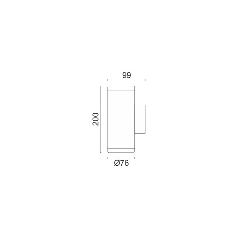 Spotlight Επιτοίχιο Led Φωτιστικό Up - Down 2x 4W 4000K Γκρι (5926)