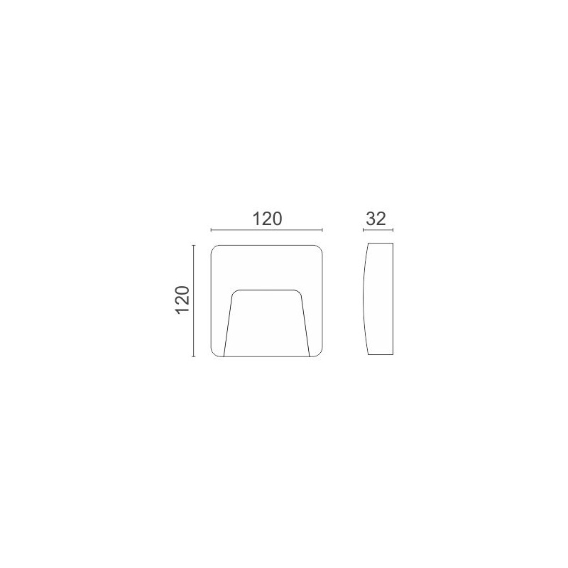 Spotlight Επιτοίχιο Led Φωτιστικό 3W 4000K Γκρι (5921)