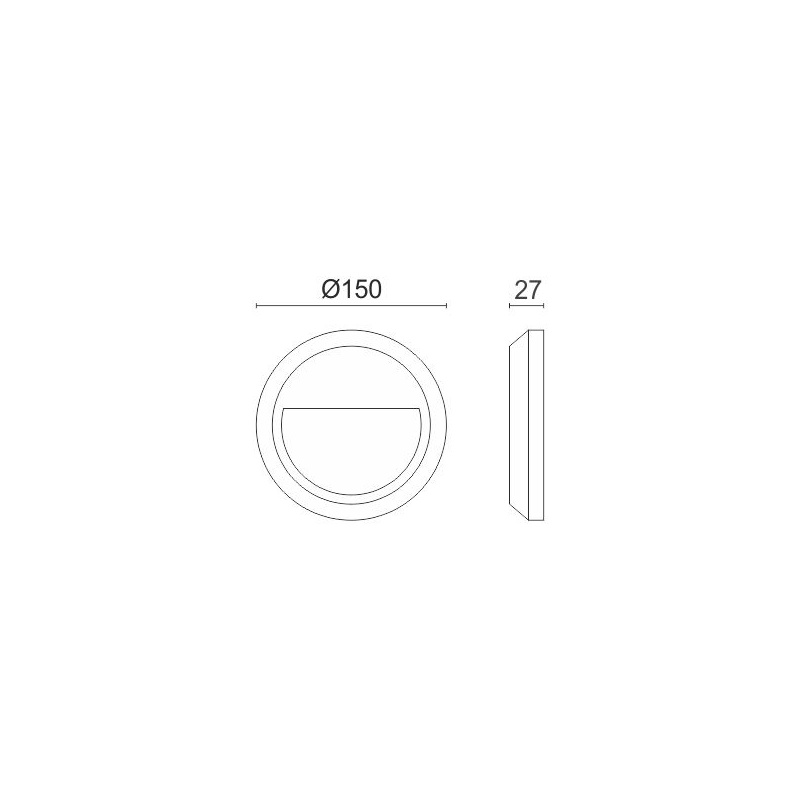 Spotlight Επιτοίχιο Led Φωτιστικό 1.5W 4000K Γκρι (5919)