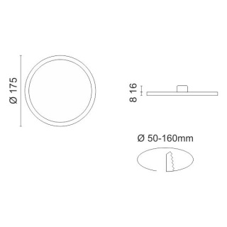 Spotlight LED SMD Adjustable panel 15W 180° 3000K (5649)