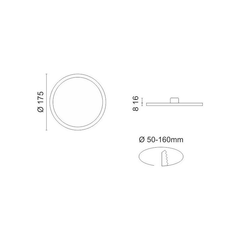 Spotlight LED SMD Adjustable panel 15W 180° 3000K (5649)