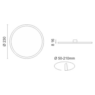 Spotlight LED SMD Adjustable panel 20W 180° 3000K (5652)