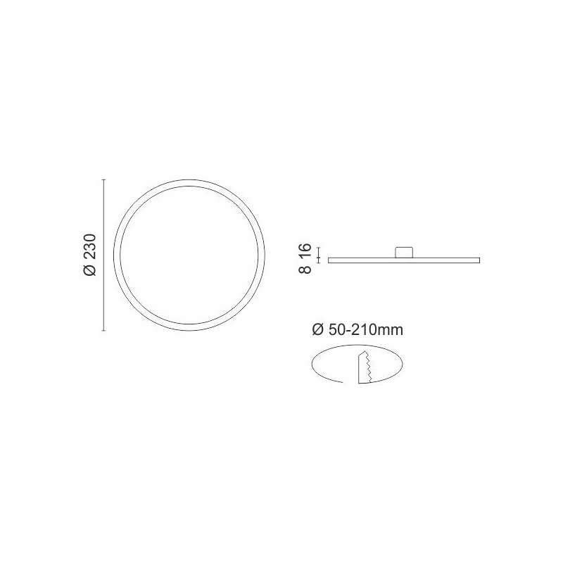 Spotlight LED SMD Adjustable panel 20W 180° 4000K (5653)