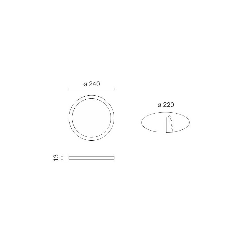 Spotlight LED SMD Slim panel 24W 180° 3000K (5216)