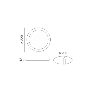 Spotlight LED SMD Slim panel 18W 140° 6000K (6206)