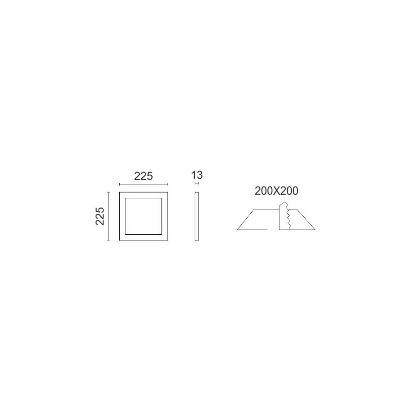 Spotlight LED SMD Slim panel 24X24 20W 180° 4000K (5431)