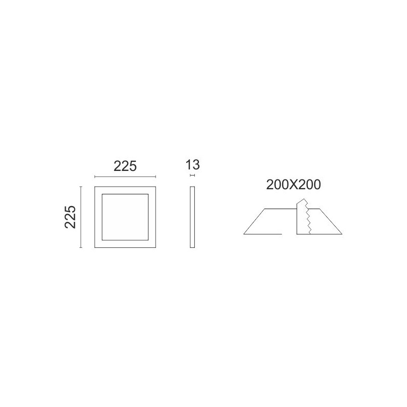 Spotlight LED SMD Slim panel 20W 140° Switch Kelvin (5812)