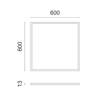 Spotlight LED SMD panel 40W 180° 3000K (5813)