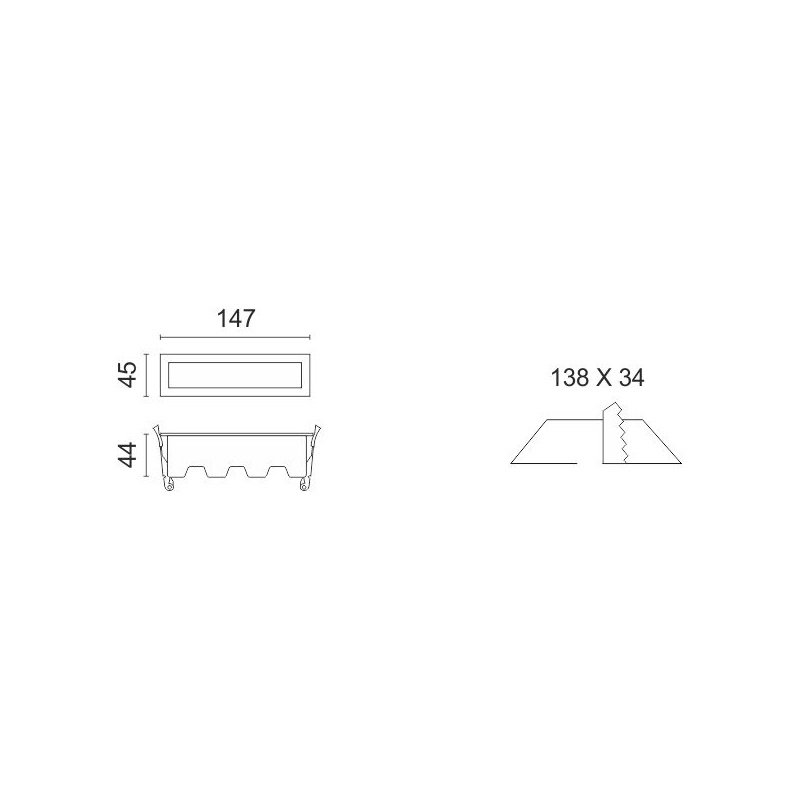 Spotlight Led SMD Γραμμικό Χωνευτό Φωτιστικό 10W 120° 4000K (5695)