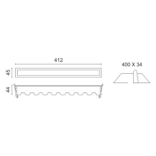 Spotlight Led SMD Γραμμικό Χωνευτό Φωτιστικό 30W 120° 4000K (5697)