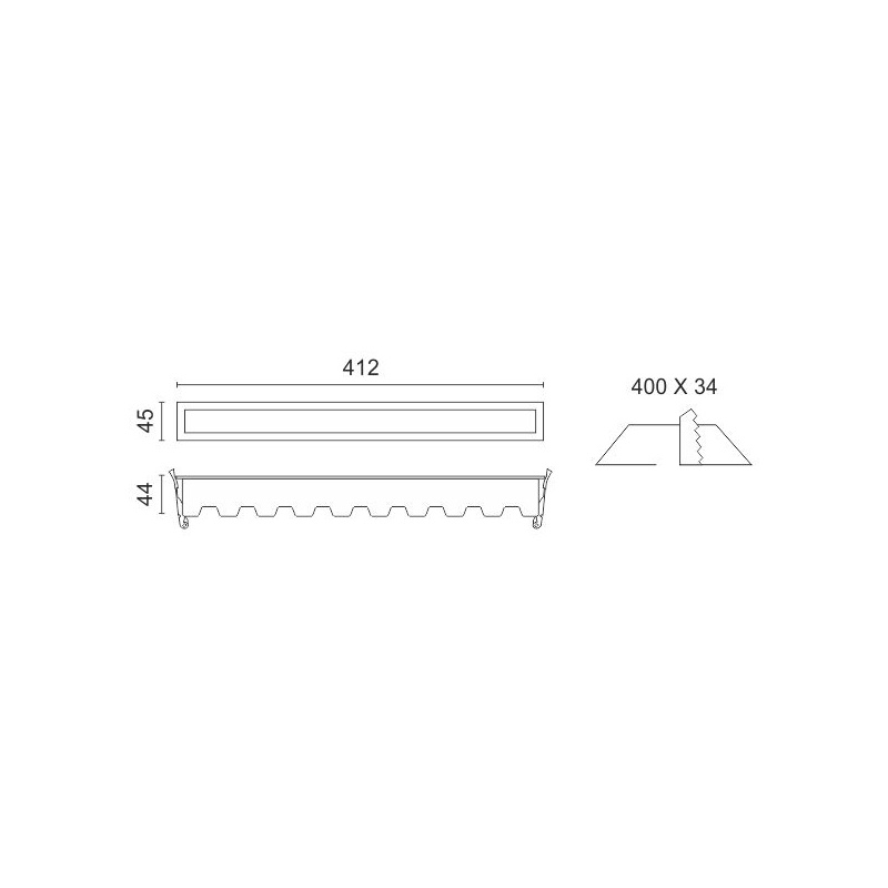 Spotlight Led SMD Γραμμικό Χωνευτό Φωτιστικό 30W 120° 4000K (5697)