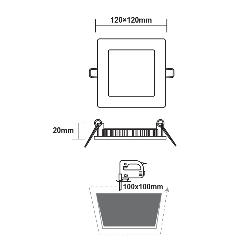 LED SMD panel PLATO 6W 120° 4000K (PLATO640SW)