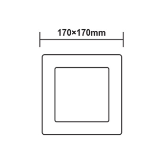 LED SMD panel PLATO 12W 120° 4000K (PLATO1240SW)