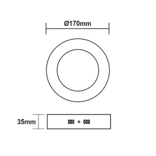 LED SMD panel ARCA 12W 120° 4000K (ARCA1240RW)