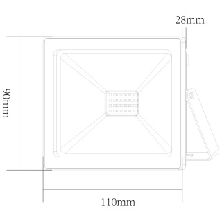 LED SMD προβολέας Q 20W 110° 3000K (Q2030)