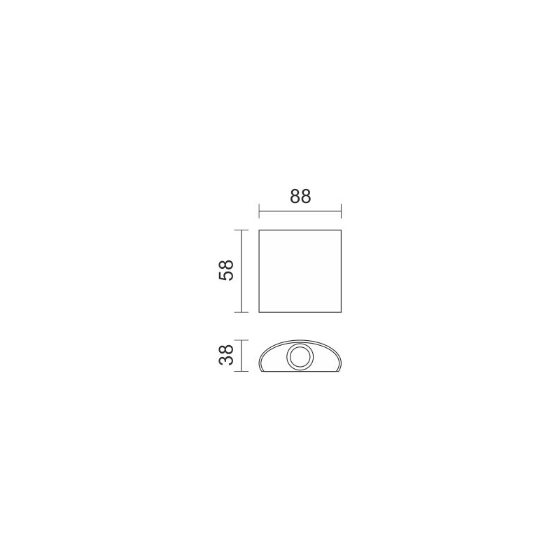 Spotlight Led Επιτοίχιο Up - Down Φωτιστικό 2x 1W Λευκό (7731)