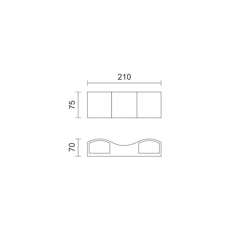 Spotlight Led Επιτοίχιο Φωτιστικό 2x 5W Λευκό (7740)