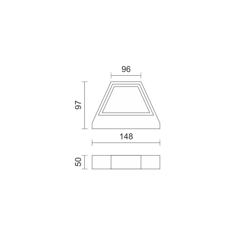 Spotlight Led Επιτοίχιο Φωτιστικό 5W Λευκό (7733)