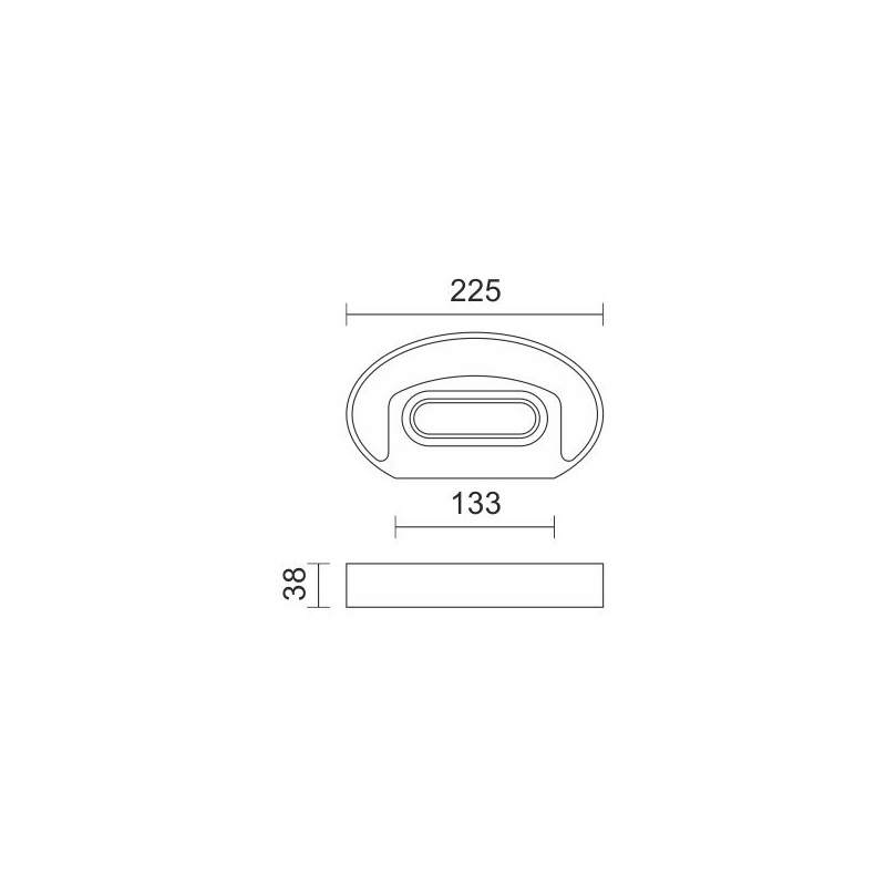 Spotlight Led Επιτοίχιο Φωτιστικό 6W Μαύρο (7737)