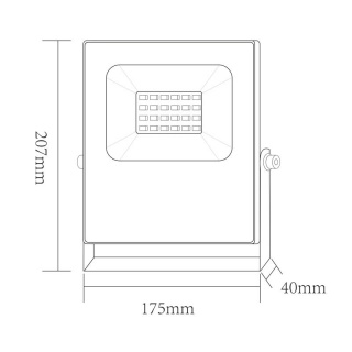 LED SMD προβολέας Q 20W 110° RGB + 6000K (Q20RGBW)