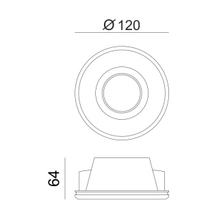 Aca Zoe Χωνευτό Στρογγυλό Γύψινο Φωτιστικό GU10 Λευκό  (G90021C)
