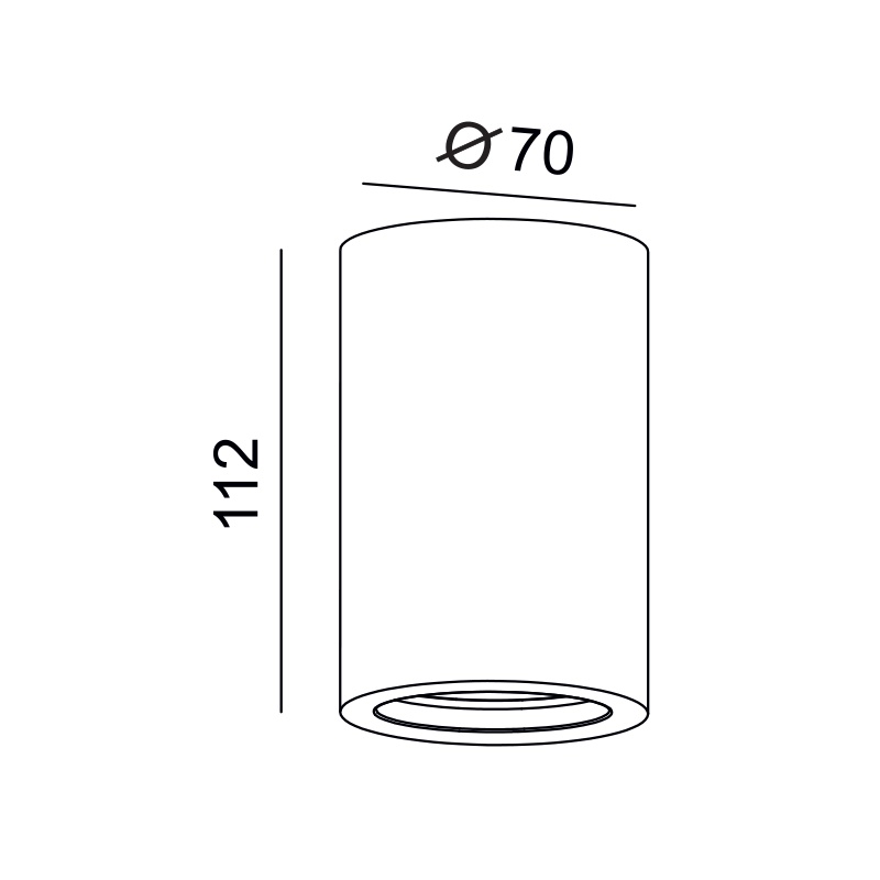 Aca  Ruth Γύψινο Στρογγυλό Σποτ Οροφής GU10 (G95211C)