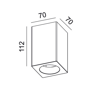 Aca  Ruth Γύψινο Τετράγωνο Σποτ Οροφής GU10 (G95181C)