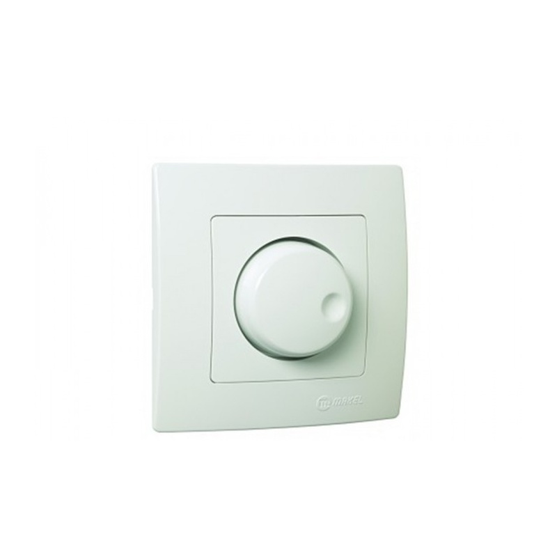 Makel Lillium Διακόπτης Dimmer 600W Λευκός (32001A76)