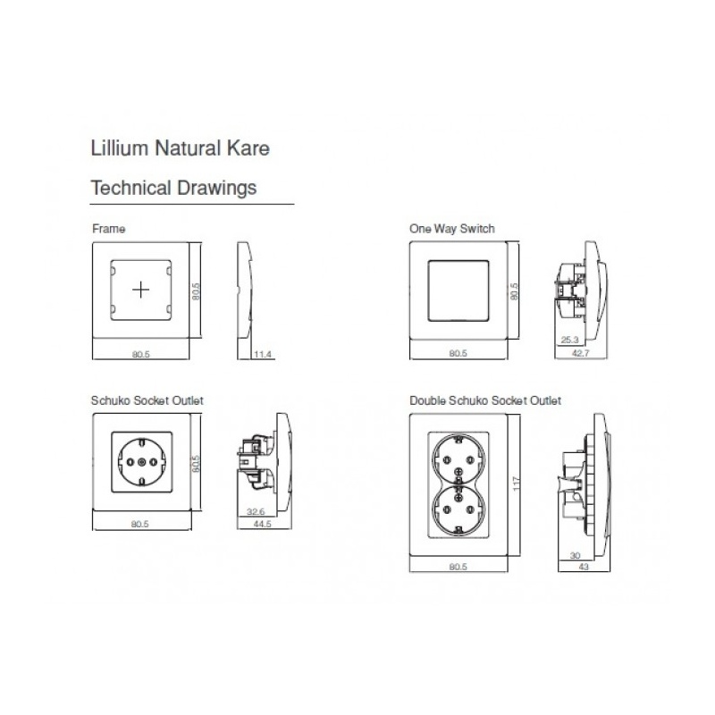 Makel Lillium Πρίζα Τηλεφώνου RJ11 & Δικτύου Data RJ45 Cat5 Μπεζ (32010037)